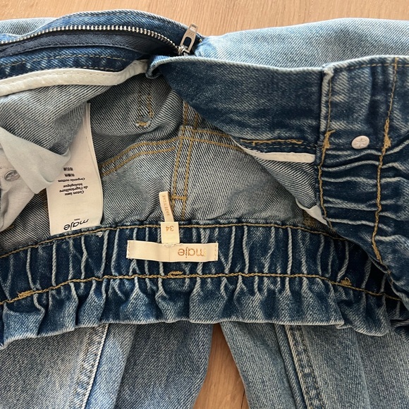 Maje Promesso Paperbag Waist Faded Jeans in Blue 34 - Picture 5 of 8